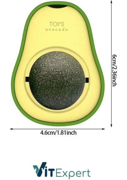 2 Adet Avokado Doğal Catnipli Yenilebilir Dönen Kedi Nanesi Yalama Topu Otu Oyun Topu Top Oyuncak indirimleri