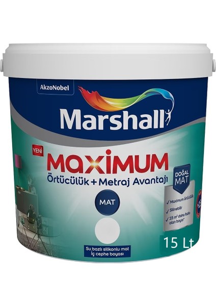 Maximum Mat Silikonlu Sedef Işıltısı 15 Lt. (20 Kg)