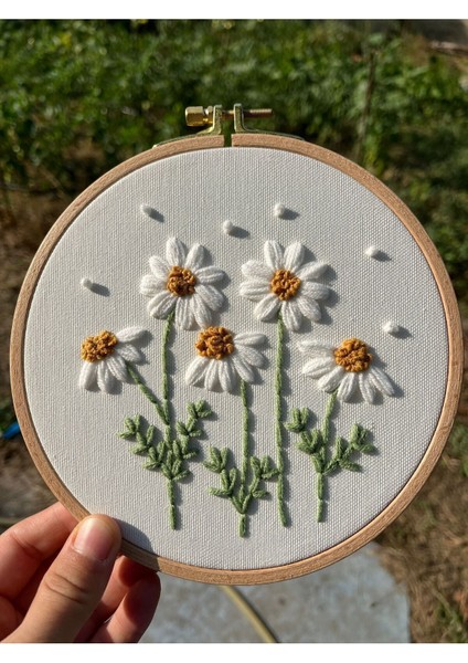 Bebek/çocuk Odası Isimli Kapı Süsü/punch Nakış /bebek Hediyelik Papatya Pano 15 cm modelleri