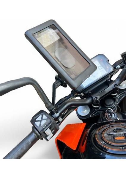 Motorsiklet Telefon Tutacağı - Klemmp Kilit Mandallı Ultra Pratik