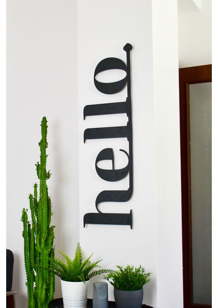 Hello Metal Duvar Tablosu - Siyah fiyatları