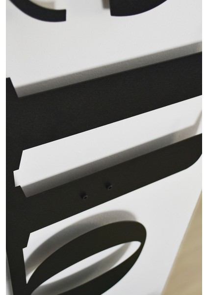 Hello Metal Duvar Tablosu - Siyah modelleri