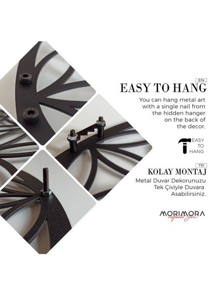 Hello Metal Duvar Tablosu - Siyah indirimleri