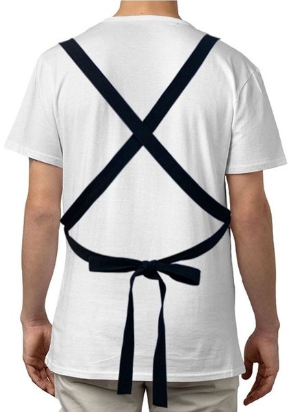 Kişiye Özel Siyah Mutfak Önlüğü, Aşçı Tasarımı, Babalar Günü Hediye, 77x150 cm fiyatları