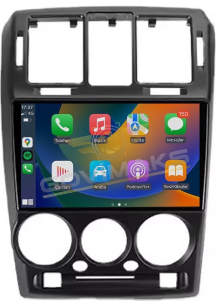 HYUNDAI GETZ 2002-2011 UYUMLU SİYAH 8 GB RAM 128 GB HAFIZA ANDROID MULTIMEDIA TEYP