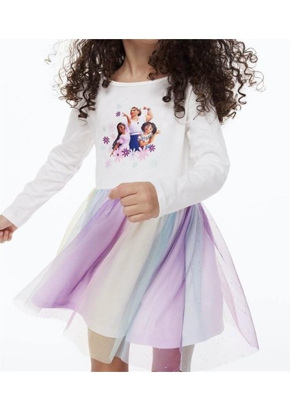 Kız Çocuk Uzun Kol Tütü Elbise Beyaz fiyatları