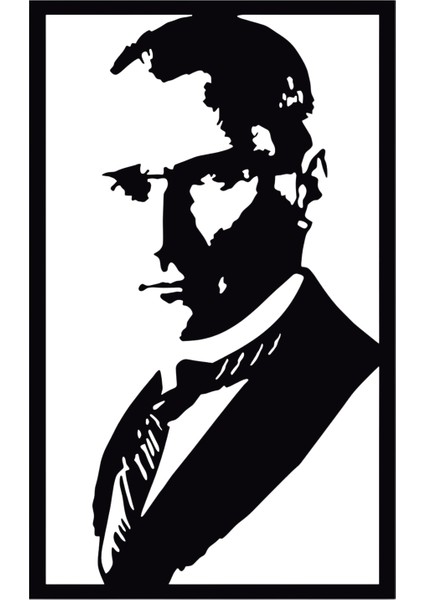" Mustafa Kemal Atatürk " Metal Duvar Dekorasyon Tablo