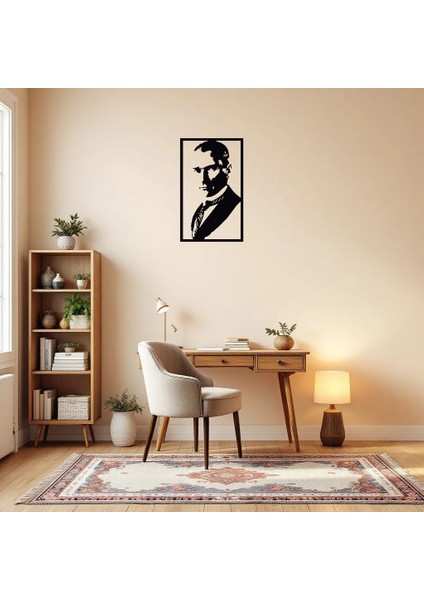 " Mustafa Kemal Atatürk " Metal Duvar Dekorasyon Tablo