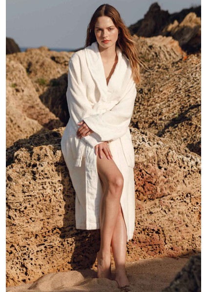 Mayla Şal Yaka Unisex Bornoz