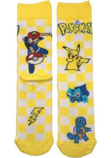 Pikachu Damalı Soket Çorap
