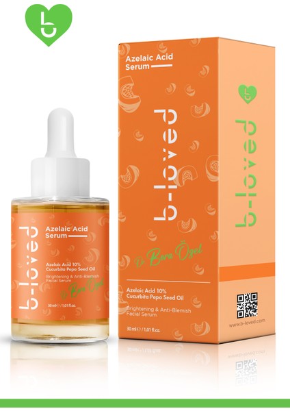 Leke Karşıtı %10 Azelaik Asit Serumu - Kabak Çekirdeği Yağı ile Cilt Aydınlatma ve Eşitleme-30 ml