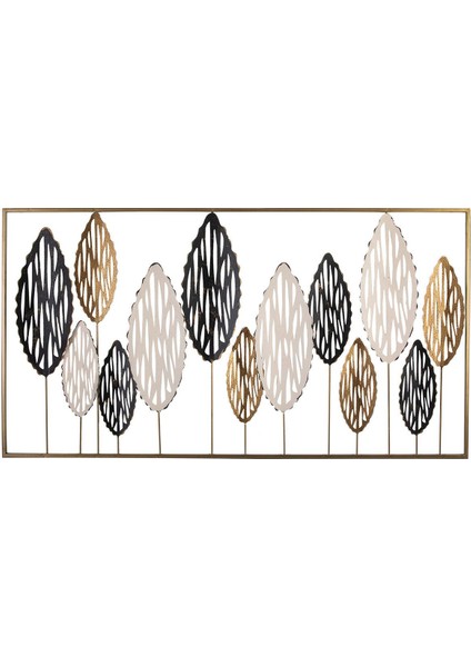 Leafes Metal Duvar Tablosu, Metal Çiçekli Duvar Dekorasyonu, Otel Ev Ofis Duvar Süsü fırsatları