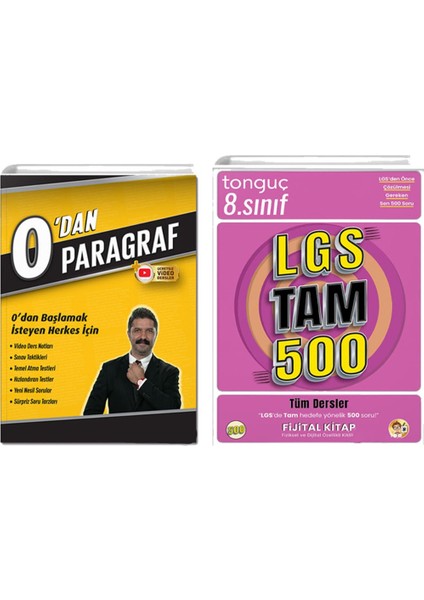 8. Sınıf Lgs Tam 500 Tüm Dersler+Rüştü Hoca Kampı 0'dan Paragraf