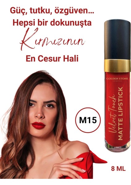 Kadife Dokulu Mat Ruj Velvet Touch Matte Lip Stick M-15
