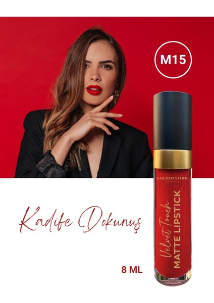 Kadife Dokulu Mat Ruj Velvet Touch Matte Lip Stick M-15