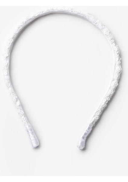 Beyaz Pullu Kız Çocuk Taç