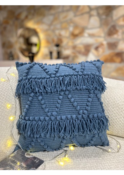1 Adet El Örmesi Kırlent Handmade 43 x 43 cm Fermuarlı Akrilik