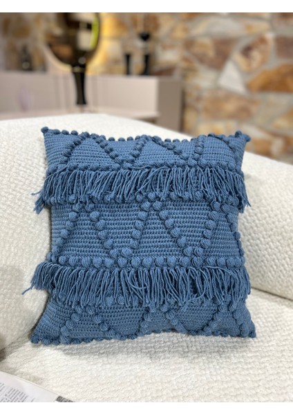 1 Adet El Örmesi Kırlent Handmade 43 x 43 cm Fermuarlı Akrilik fırsatları