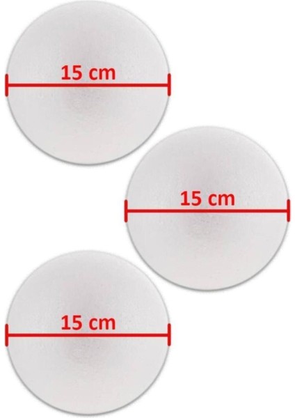 Strafor Top - Yuvarlak Top Küre - 15 cm 3 Adet fiyatları