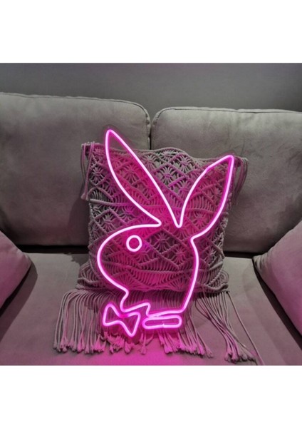 Neon LED Playboy Tavşan Dekoratif Duvar Aydınlatması ve Aksesuar Açma Kapama Özellikli 40 x 30 cm fiyatları