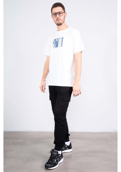 Çetinkaya Mentality 3719 Bisiklet Yaka Penye Regular Baskılı T-Shirt Krem fiyatları