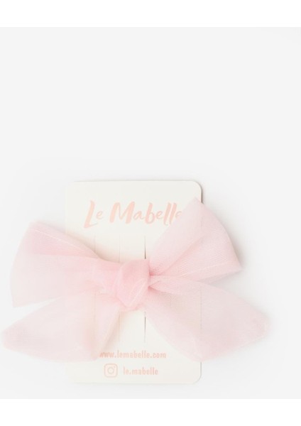 Pembe Bağlama Tül Fiyonk Kız Çocuk Klips Toka