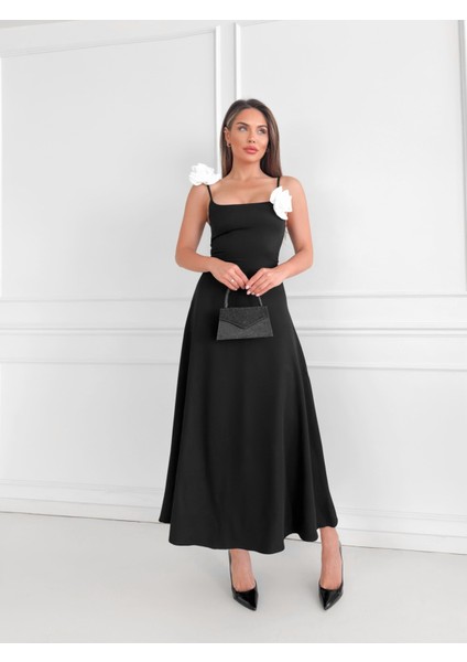 Askısında Rose Detail Elbise