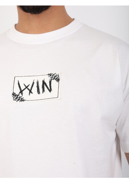 Erkek Bisiklet Yaka Baskılı Oversize Tişört fiyatları