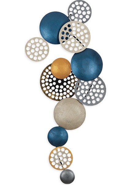 Doreart Bronte Metal Duvar Tablosu, Ev Ofis Duvar Panosu (Mavi-2)