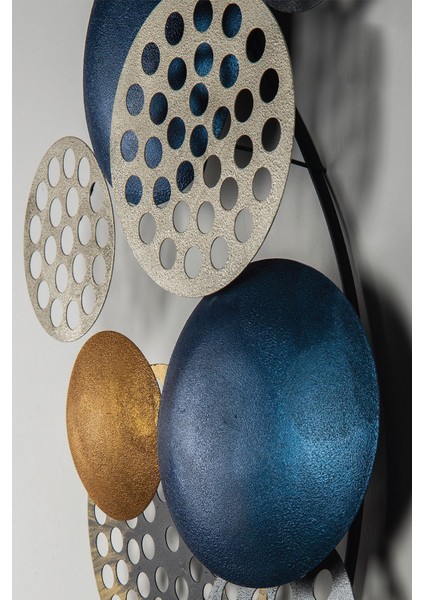 Doreart Bronte Metal Duvar Tablosu, Ev Ofis Duvar Panosu (Mavi-2)