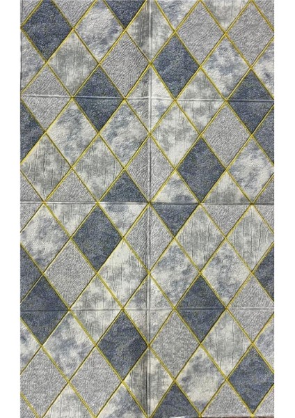 70X70CM 1 Adet Yapışkanlı 3D Modern Baklava Gold Desenli Salon Mutfak Duvar Kağıdı Paneli NW157