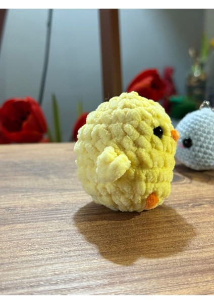 El Yapımı Örgü Sarı Civciv Oyuncak Amigurumi