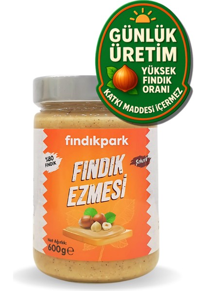 Fındıkpark Taze Fındık Ezmesi %80 Fındık - 600 Gram