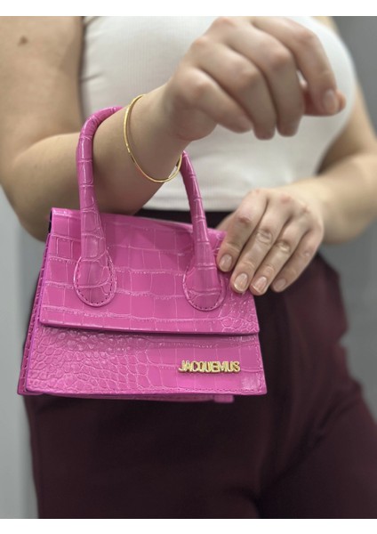 Luxe Pembe Cilt Çanta