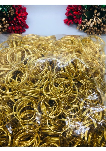 Gold Anahtarlık 🔑 Aparatı 25 mm Zincirli Anahtarlık Aparatı Paslanmaz Dayanıklı Nikel Kaplama fırsatları