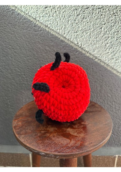 El Yapımı Örgü Kırmızı Junimo Stardew Valley Oyuncak Amigurumi