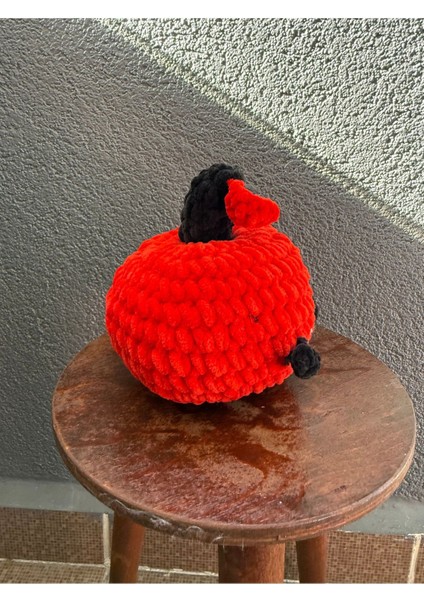 El Yapımı Örgü Kırmızı Junimo Stardew Valley Oyuncak Amigurumi