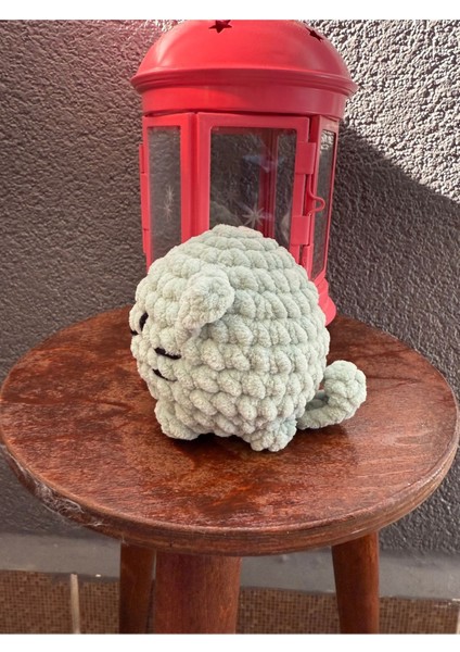 El Yapımı Örgü Beyaz Koyun Oyuncak Amigurumi