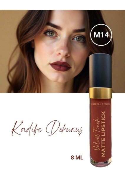 Kadife Dokulu Mat Ruj Velvet Touch Matte Lip Stick M-14 fiyatları