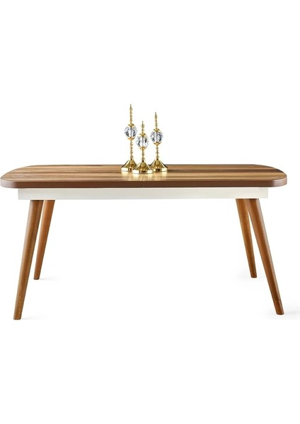 Çınar Ahşap Salon Yemek Masa Sandalye Takımı 4 Diva Sandalyeli Ortadan Açılır Büyüyen Ceviz modelleri