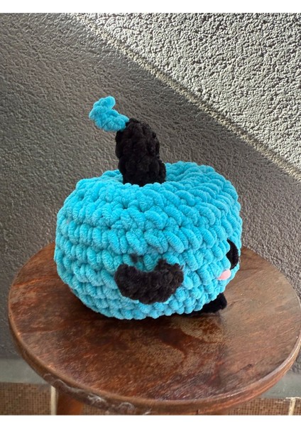 El Yapımı Örgü Mavi Junimo Stardew Valley Oyuncak Amigurumi
