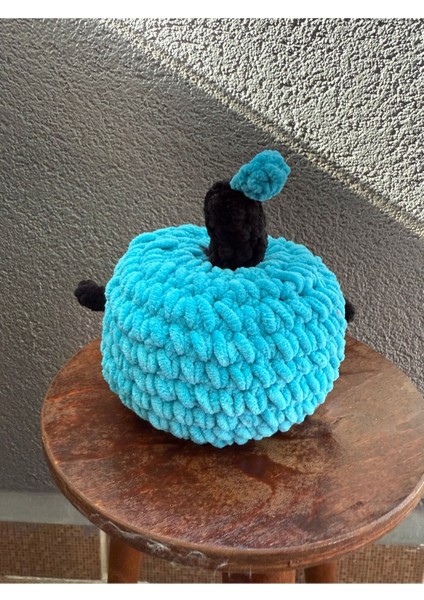 El Yapımı Örgü Mavi Junimo Stardew Valley Oyuncak Amigurumi