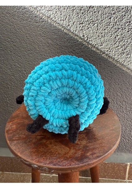 El Yapımı Örgü Mavi Junimo Stardew Valley Oyuncak Amigurumi