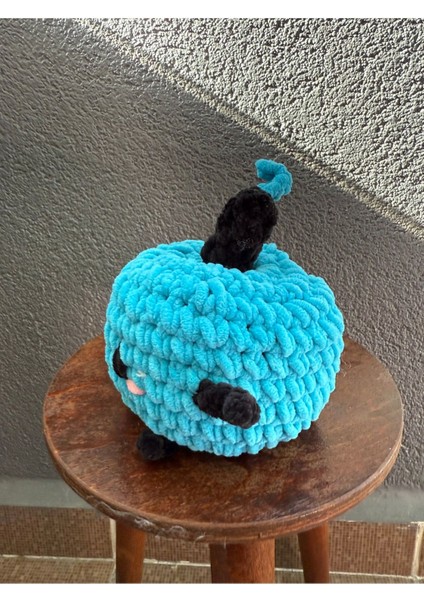 El Yapımı Örgü Mavi Junimo Stardew Valley Oyuncak Amigurumi