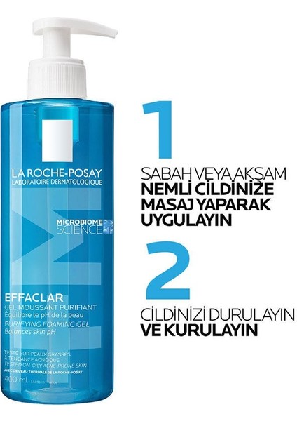 La Roche Posay Effaclar Yağlı Ve Akneye Eğilimli Ciltler İçin Yüz Temizleme Jeli 400 ml