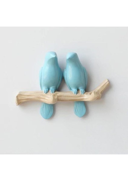 Dekoratif Ikili Modern Duvar Askılık Dal Üstünde Kuş Dekor