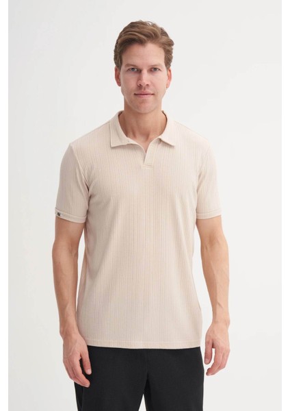 Polo Yaka Bej Erkek T-Shirt 4204 fiyatları
