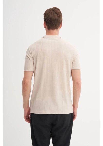 Polo Yaka Bej Erkek T-Shirt 4204 modelleri