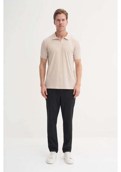 Polo Yaka Bej Erkek T-Shirt 4204 fırsatları