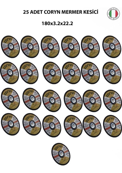 25 Adet Mermer Kesici 180MM
